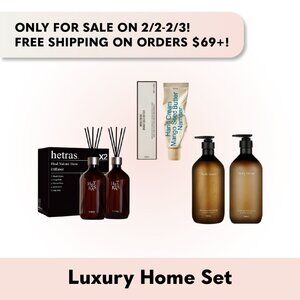 Luxury Home Bath & Body Bundle - Diffuser, Body Wash, Body Lotion, Hand Cream